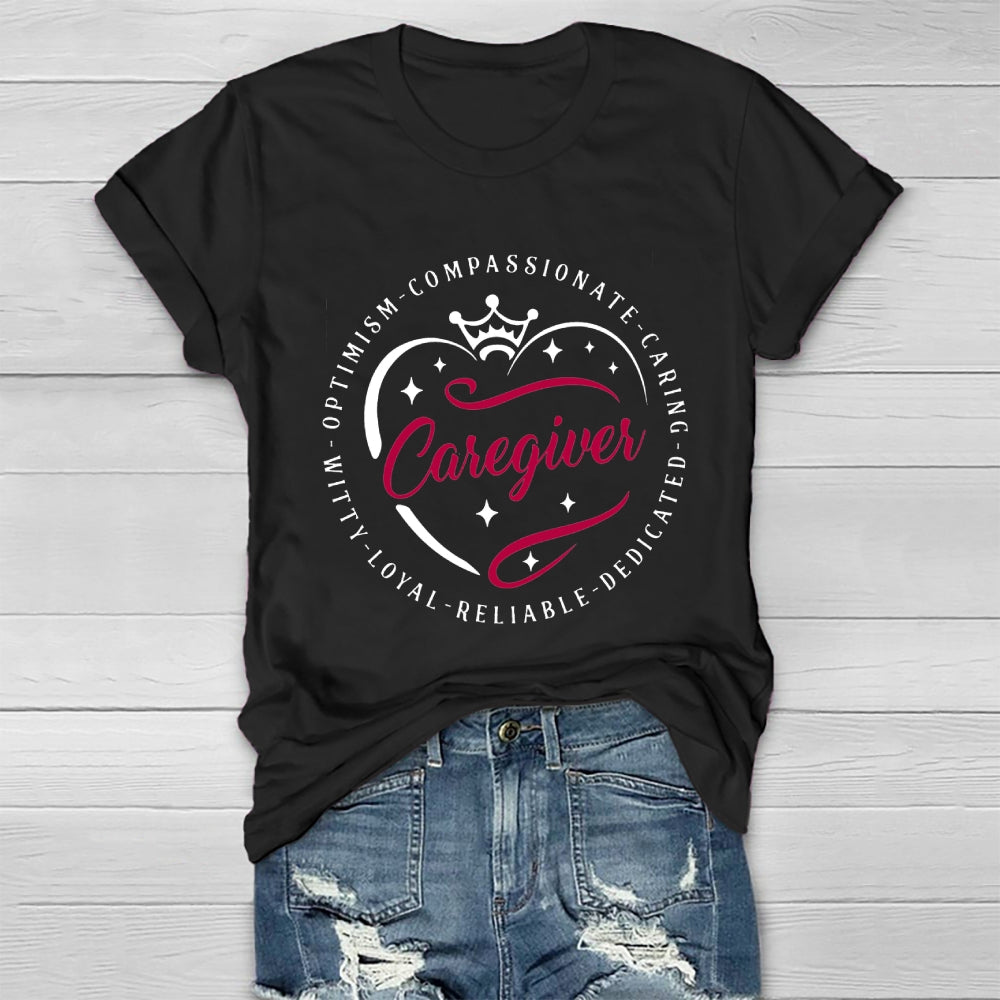 Caregiver Crown Healthwear T-shirt