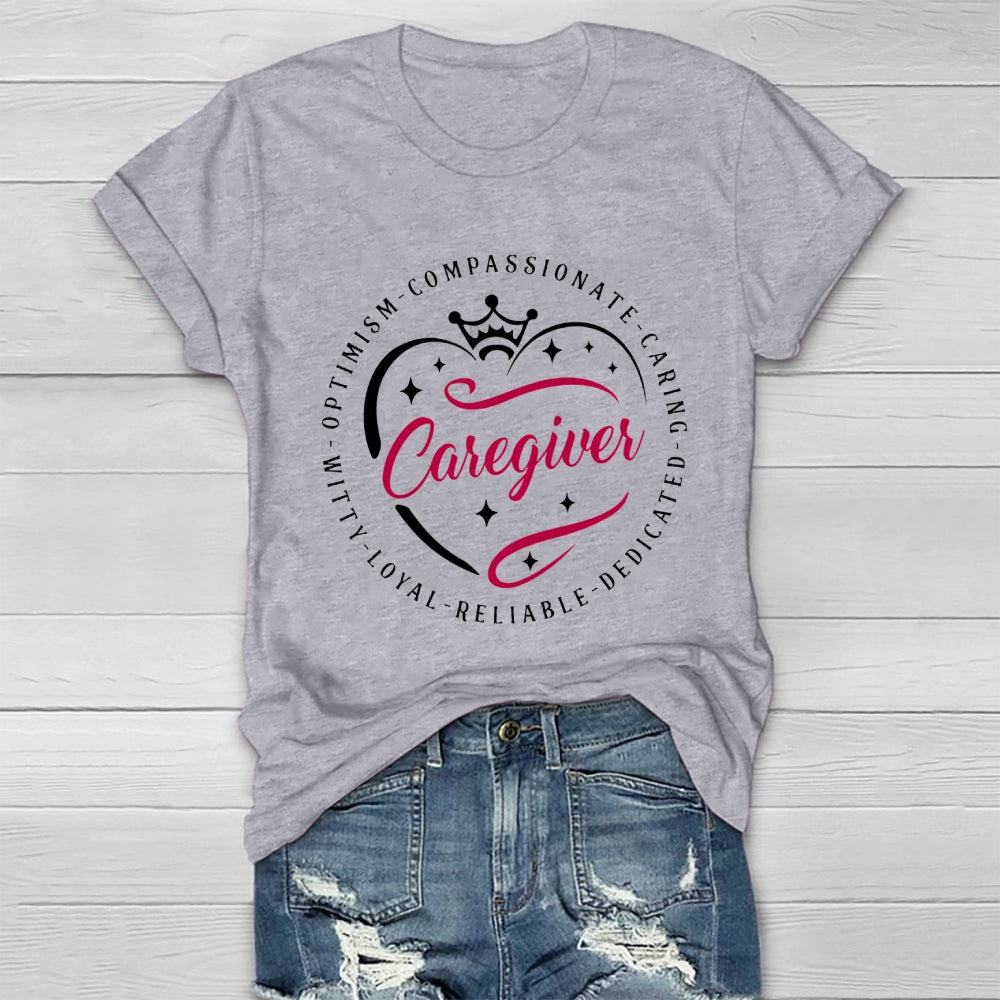 Caregiver Crown Healthwear T-shirt