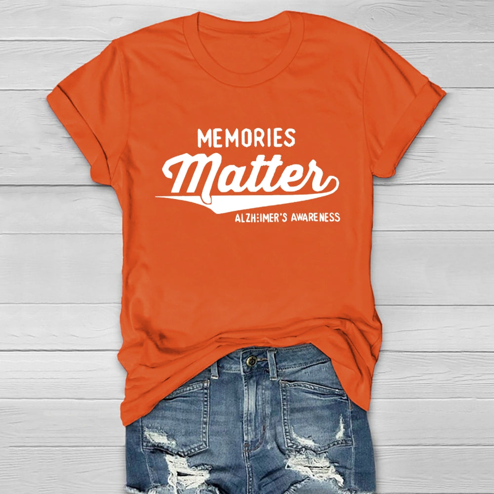 Memories Matter Alzheimers Awareness Healthwear T-shirt