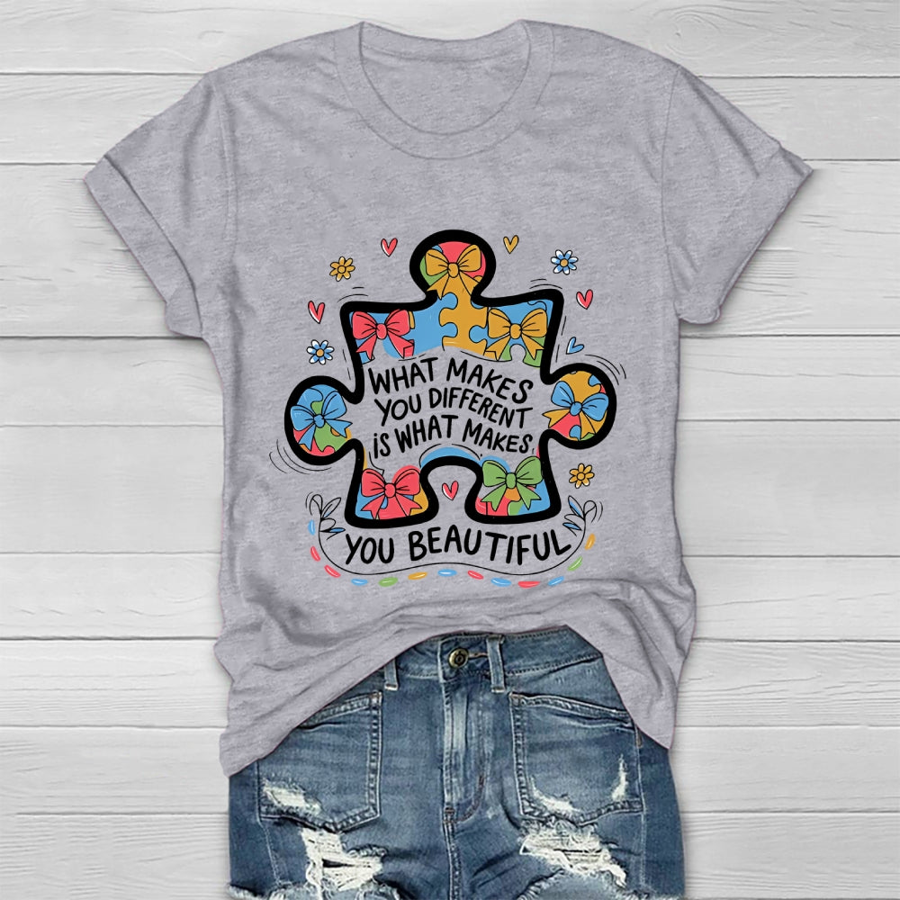 What Makes You Different Is What Makes You Beautiful Puzzle Healthwear T-shirt