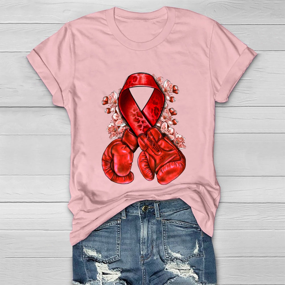 Red Boxing Gloves Healthwear T-shirt