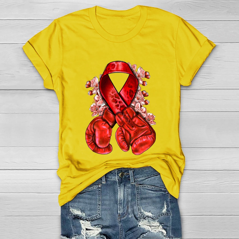 Red Boxing Gloves Healthwear T-shirt
