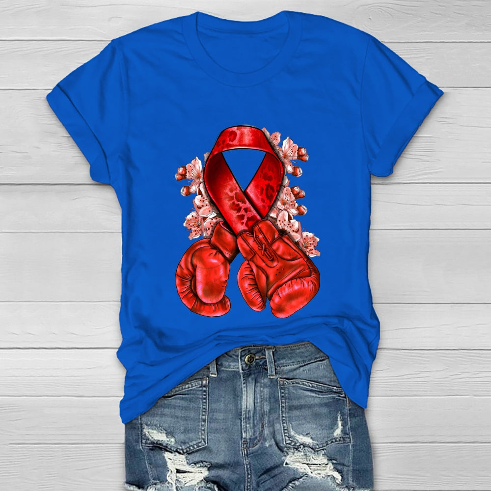 Red Boxing Gloves Healthwear T-shirt