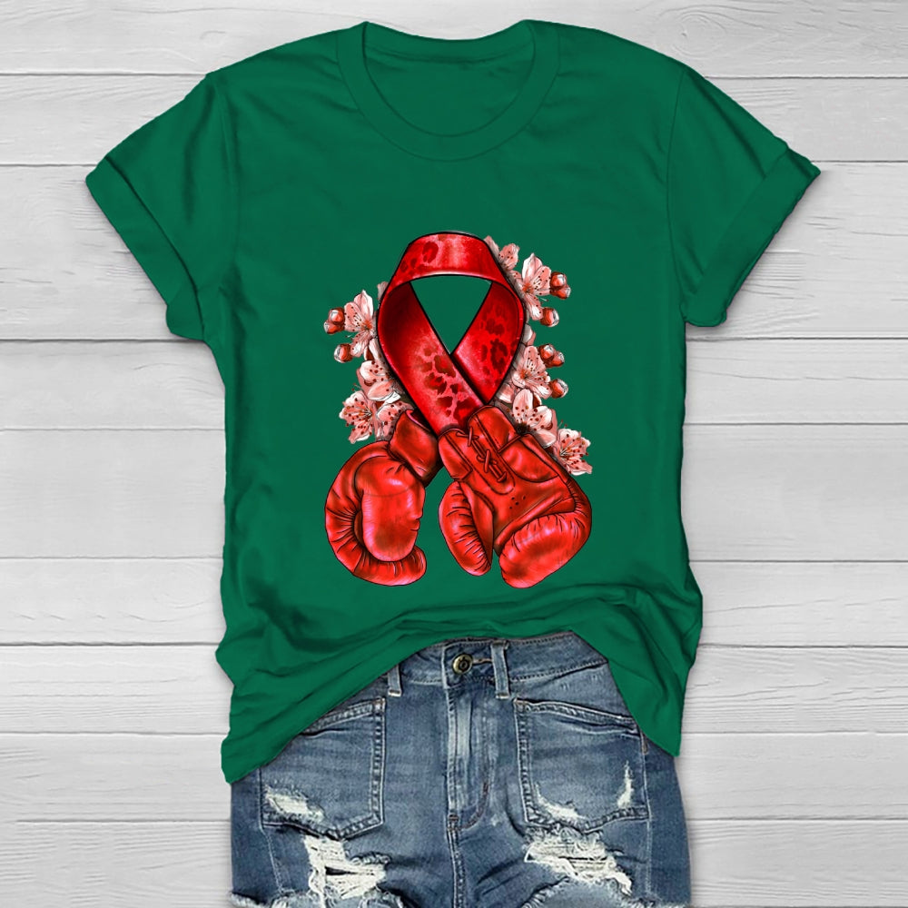 Red Boxing Gloves Healthwear T-shirt