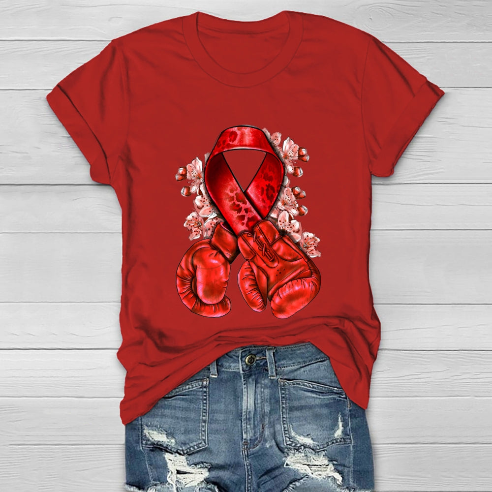Red Boxing Gloves Healthwear T-shirt