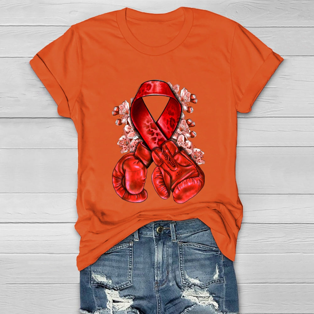 Red Boxing Gloves Healthwear T-shirt