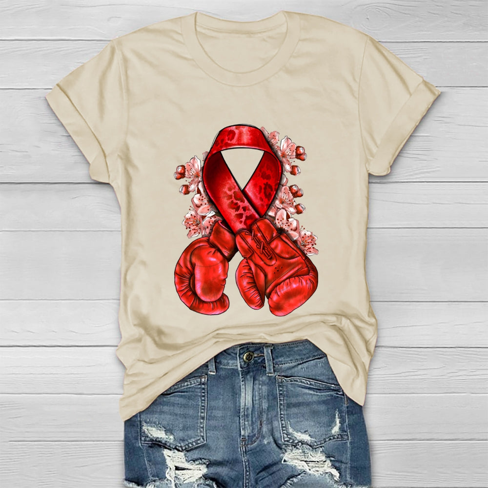 Red Boxing Gloves Healthwear T-shirt