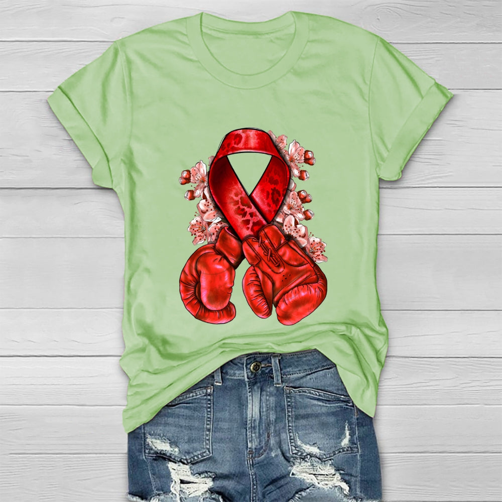 Red Boxing Gloves Healthwear T-shirt