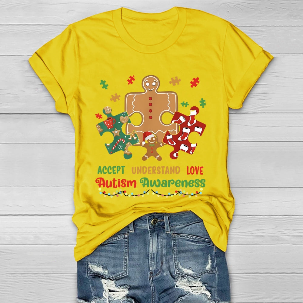 Autism Awareness Accept Understand Love Christmas Healthwear T-shirt
