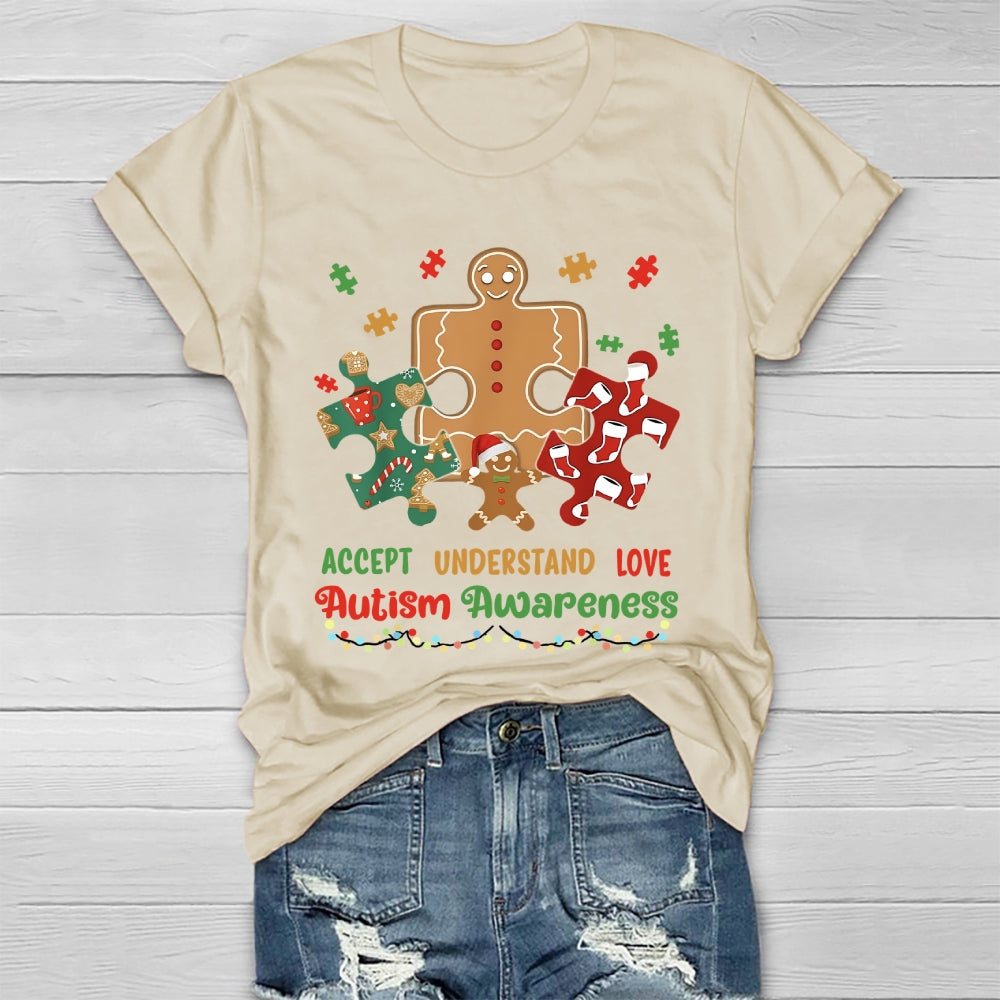 Autism Awareness Accept Understand Love Christmas Healthwear T-shirt