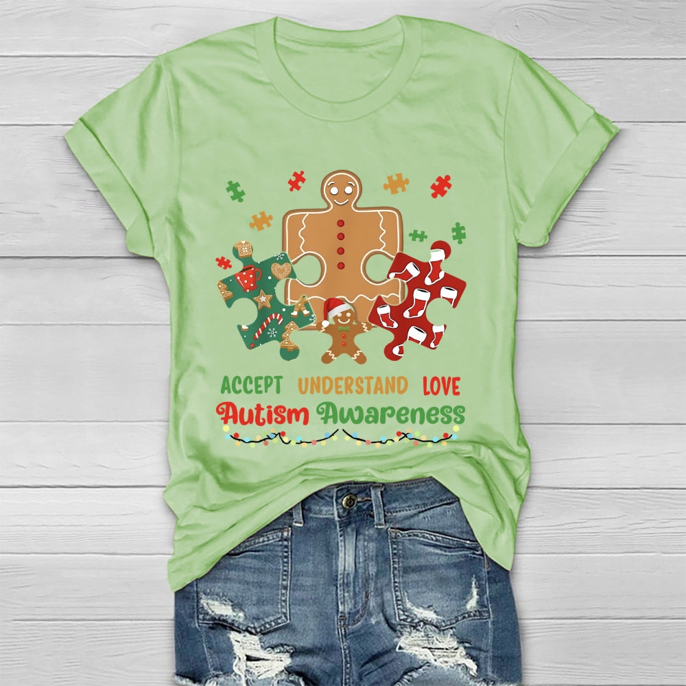 Autism Awareness Accept Understand Love Christmas Healthwear T-shirt