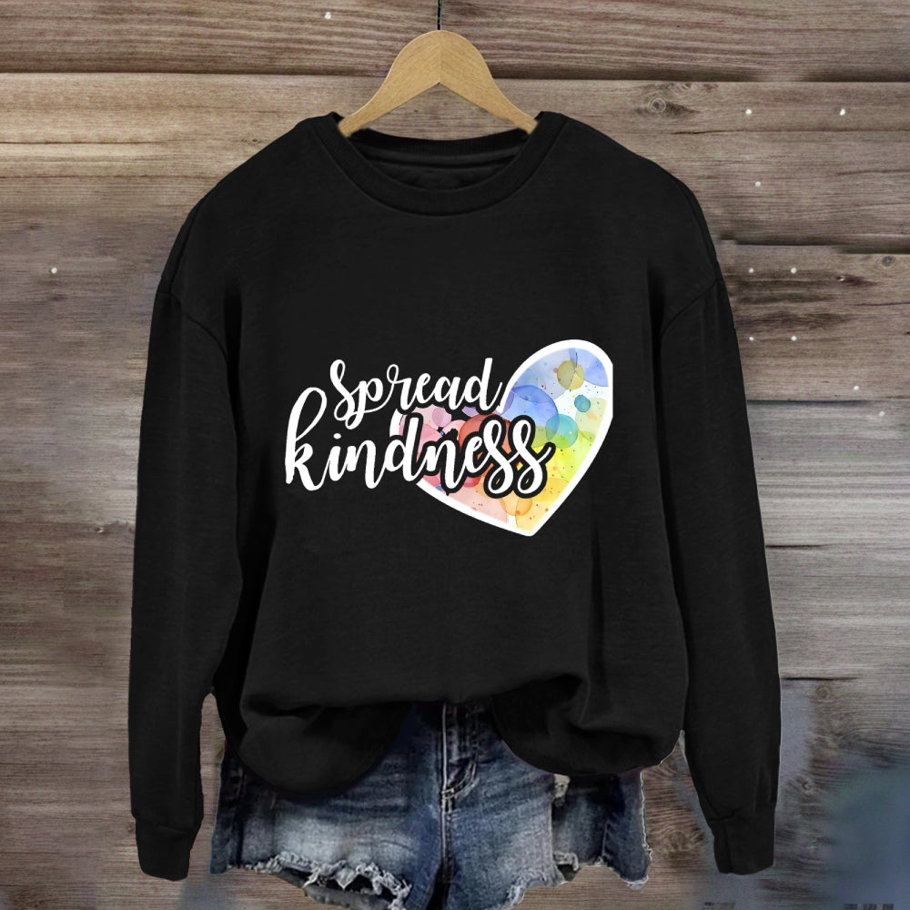 Spread Kindness Colorful Heart Sweatshirt