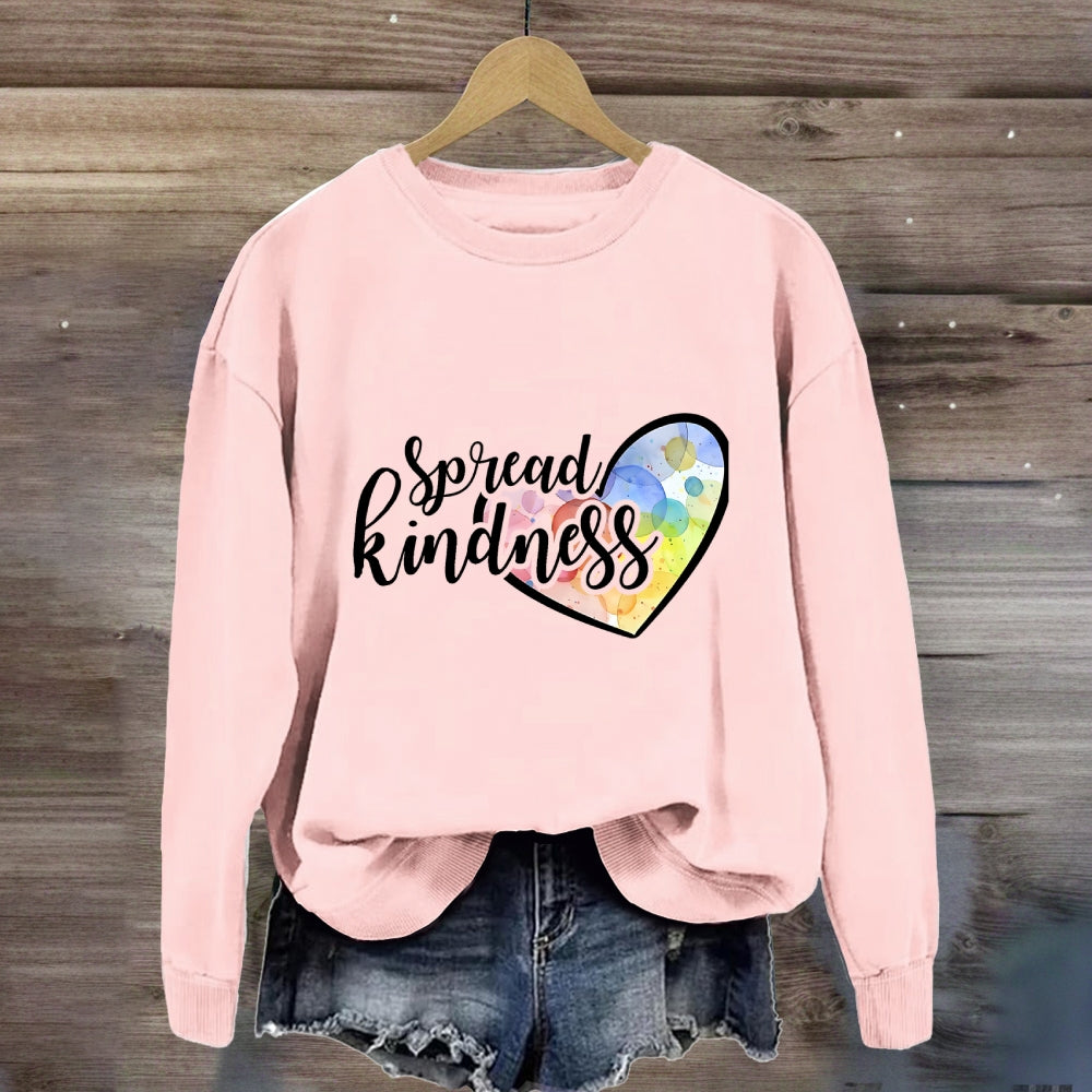 Spread Kindness Colorful Heart Sweatshirt