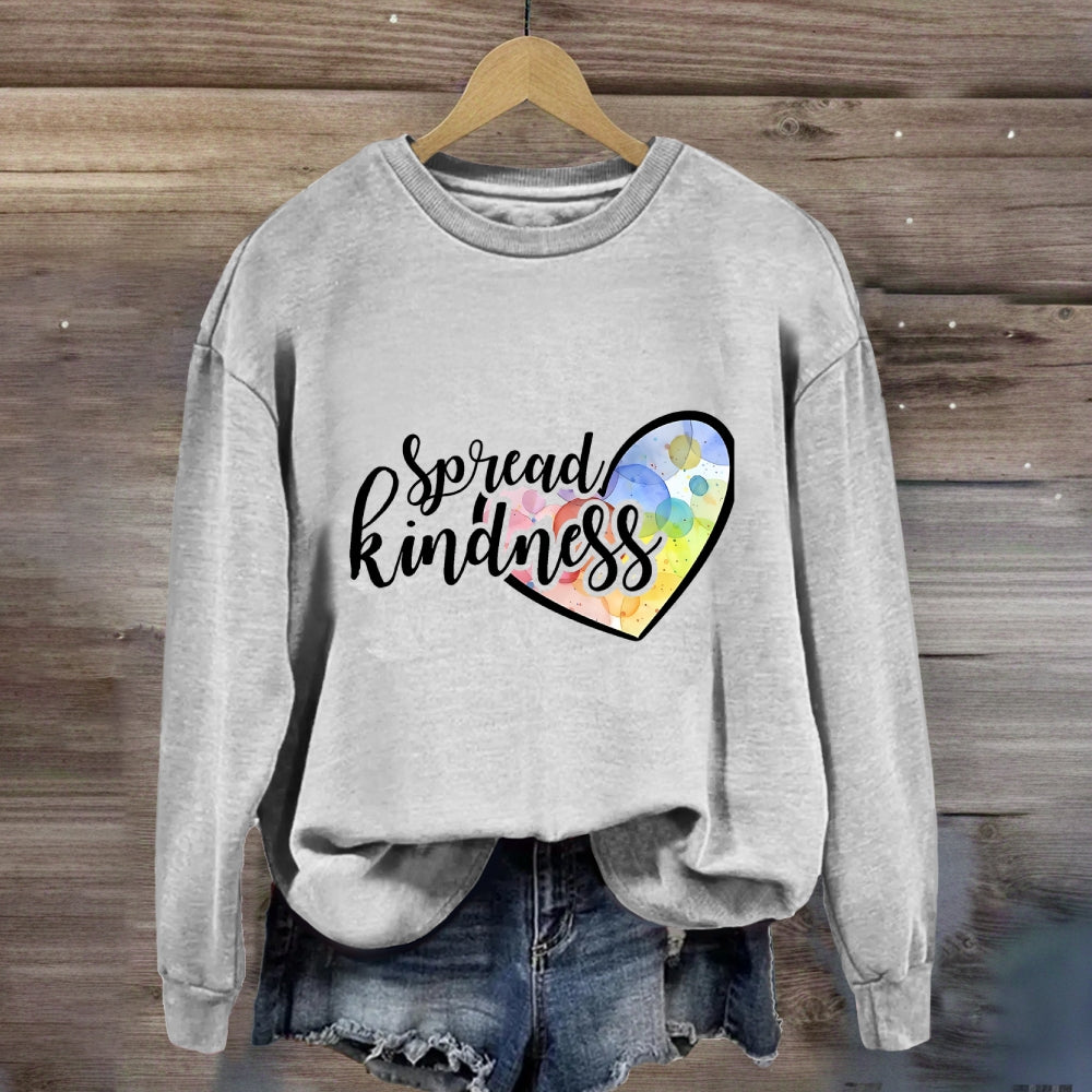 Spread Kindness Colorful Heart Sweatshirt