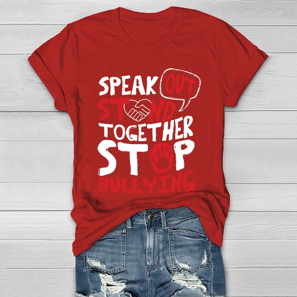 Speak Out Stand Together Stop Bullying Healthwear T-shirt