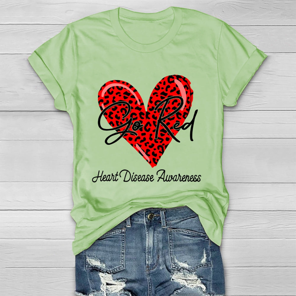 Go Red For Heart Disease Awareness Healthwear T-shirt