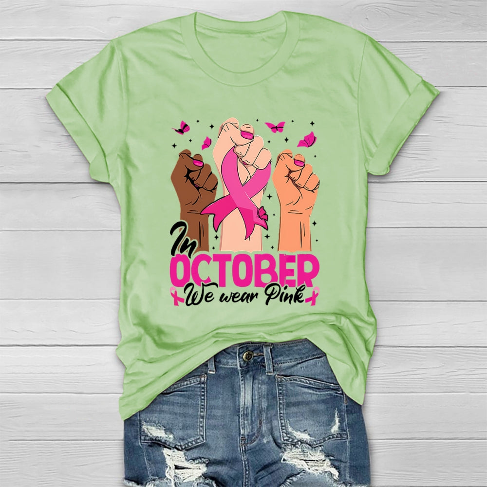 In October We Wear Pink Healthwear T-shirt
