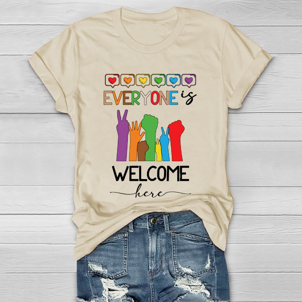 Everyone Is Welcome Here Healthwear T-shirt