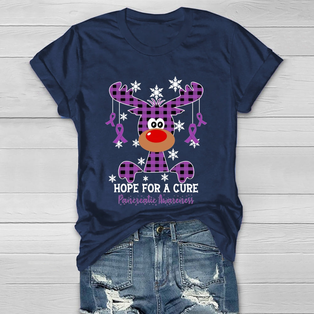 Hope For A Cure Pancreatic Cancer Awareness Healthwear T-shirt