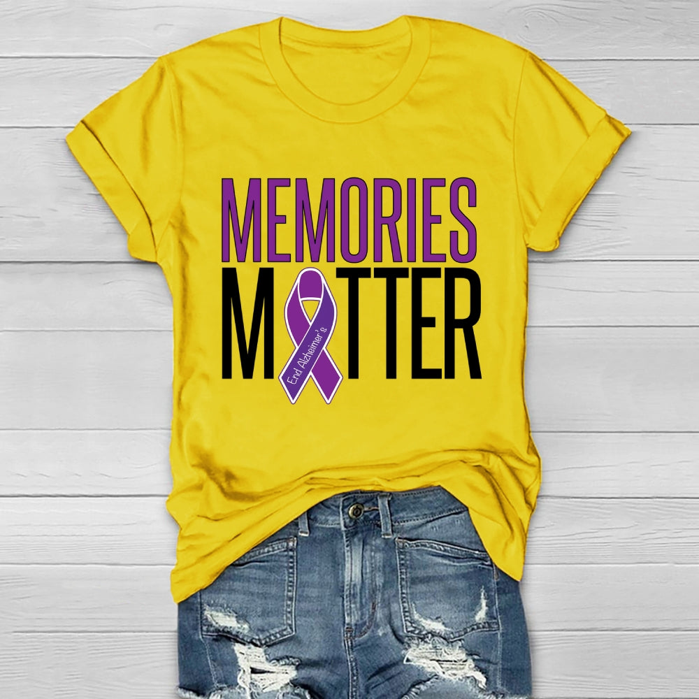 Memories Matter Alzheimers Awareness Healthwear T-shirt