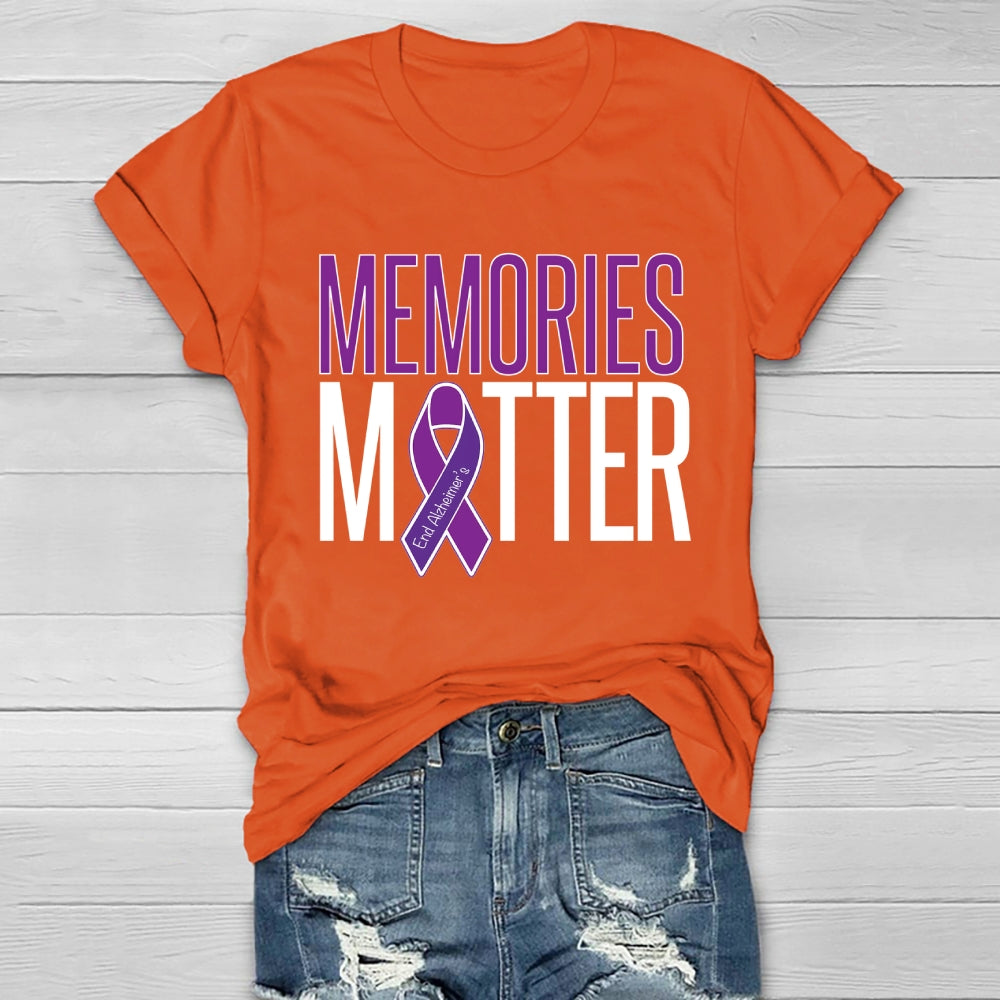 Memories Matter Alzheimers Awareness Healthwear T-shirt