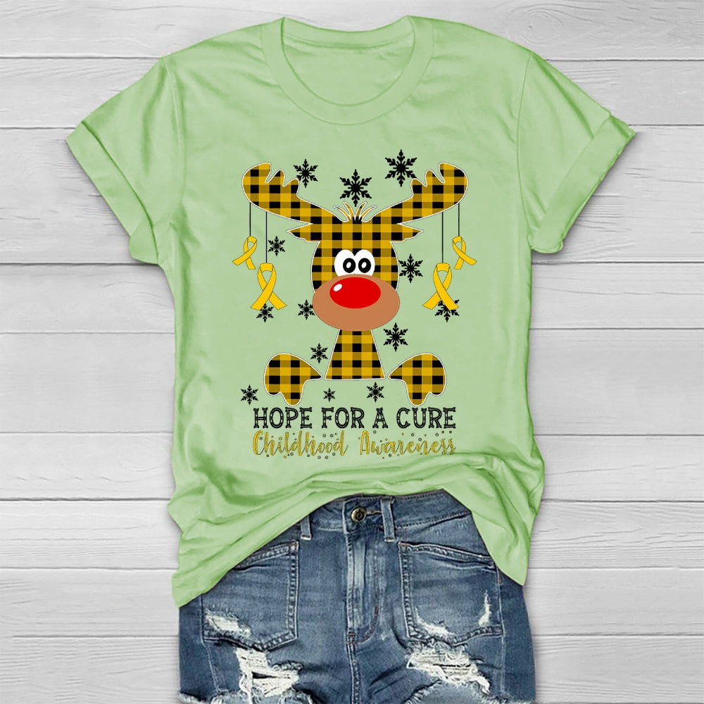 Hope For A Cure Childhood Cancer Awareness Healthwear T-shirt