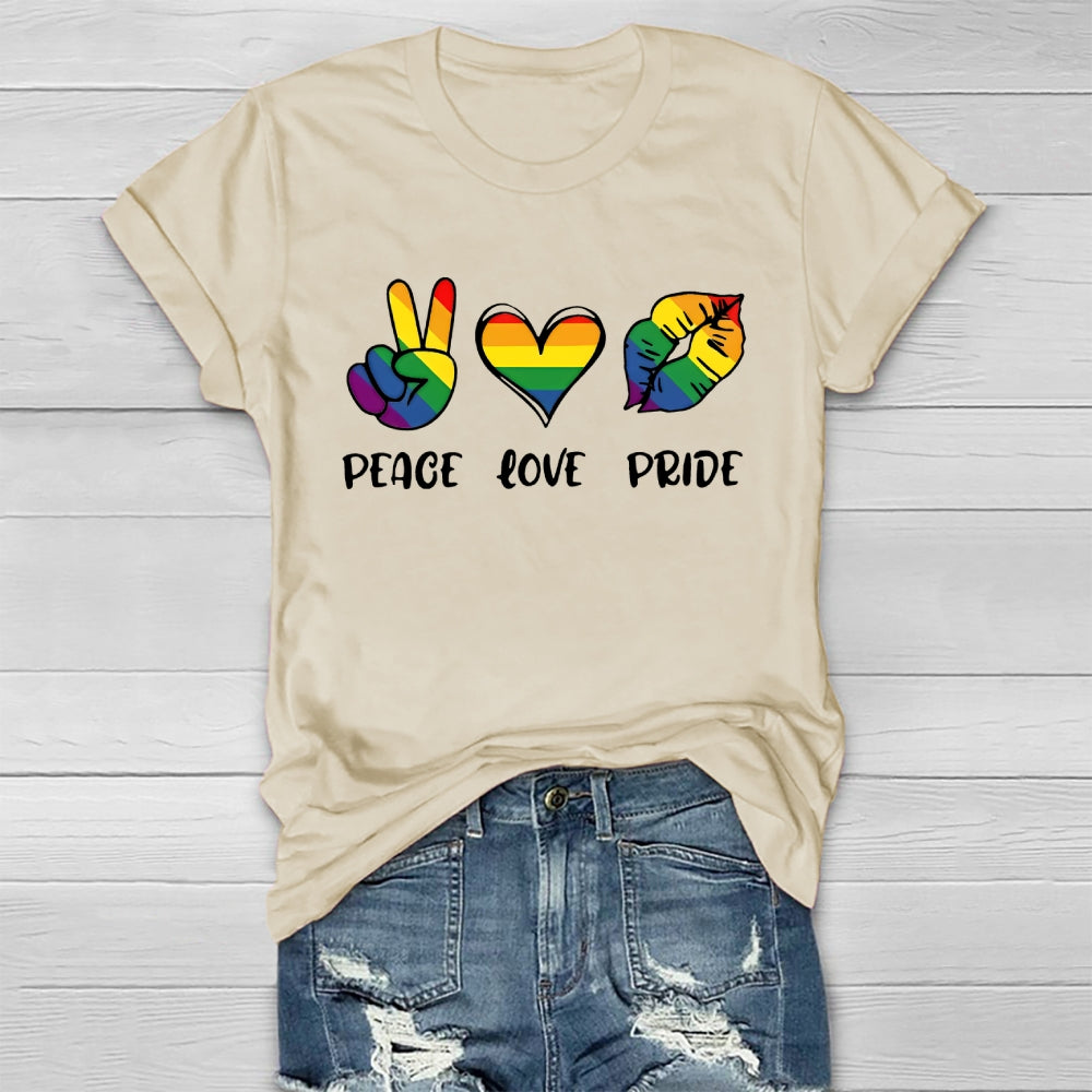Peace Love Pride Healthwear T-shirt