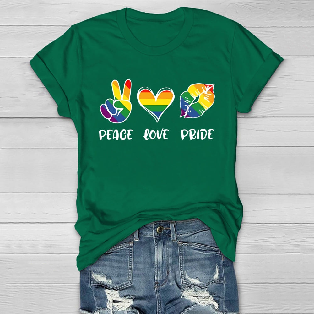 Peace Love Pride Healthwear T-shirt