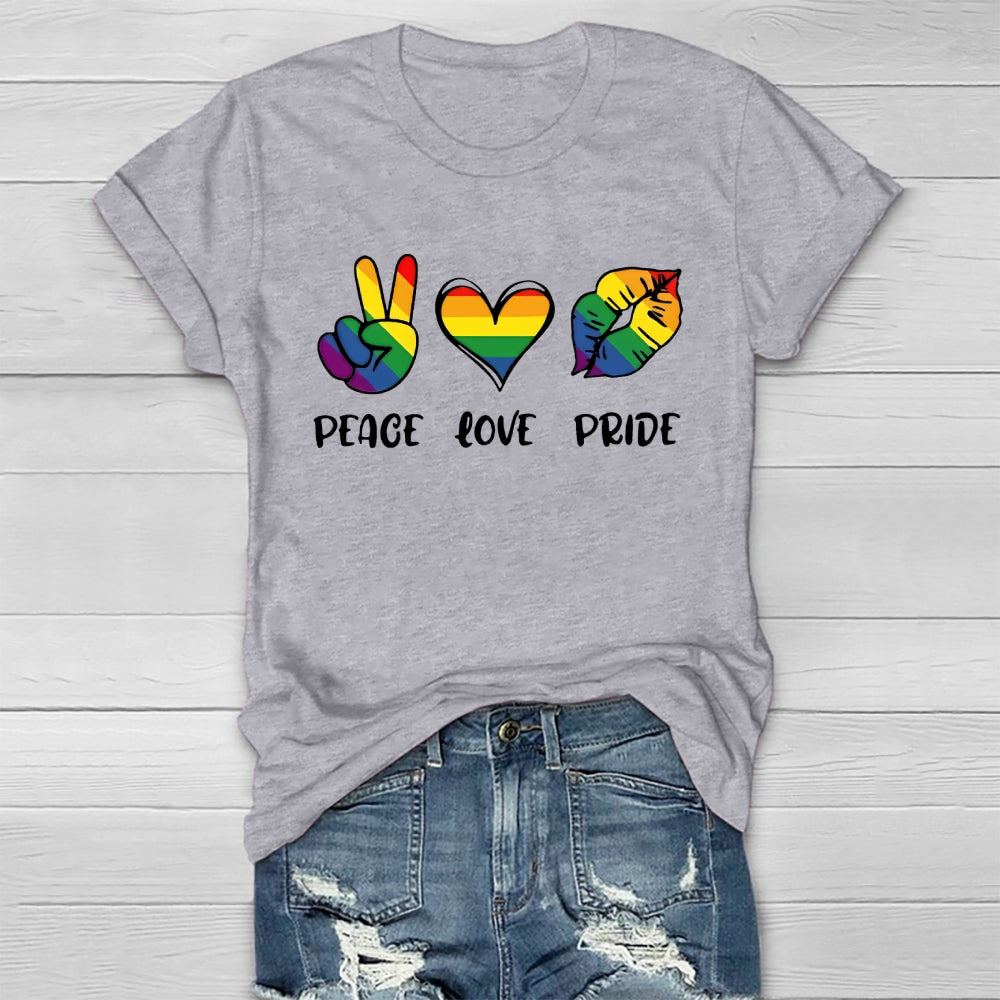 Peace Love Pride Healthwear T-shirt