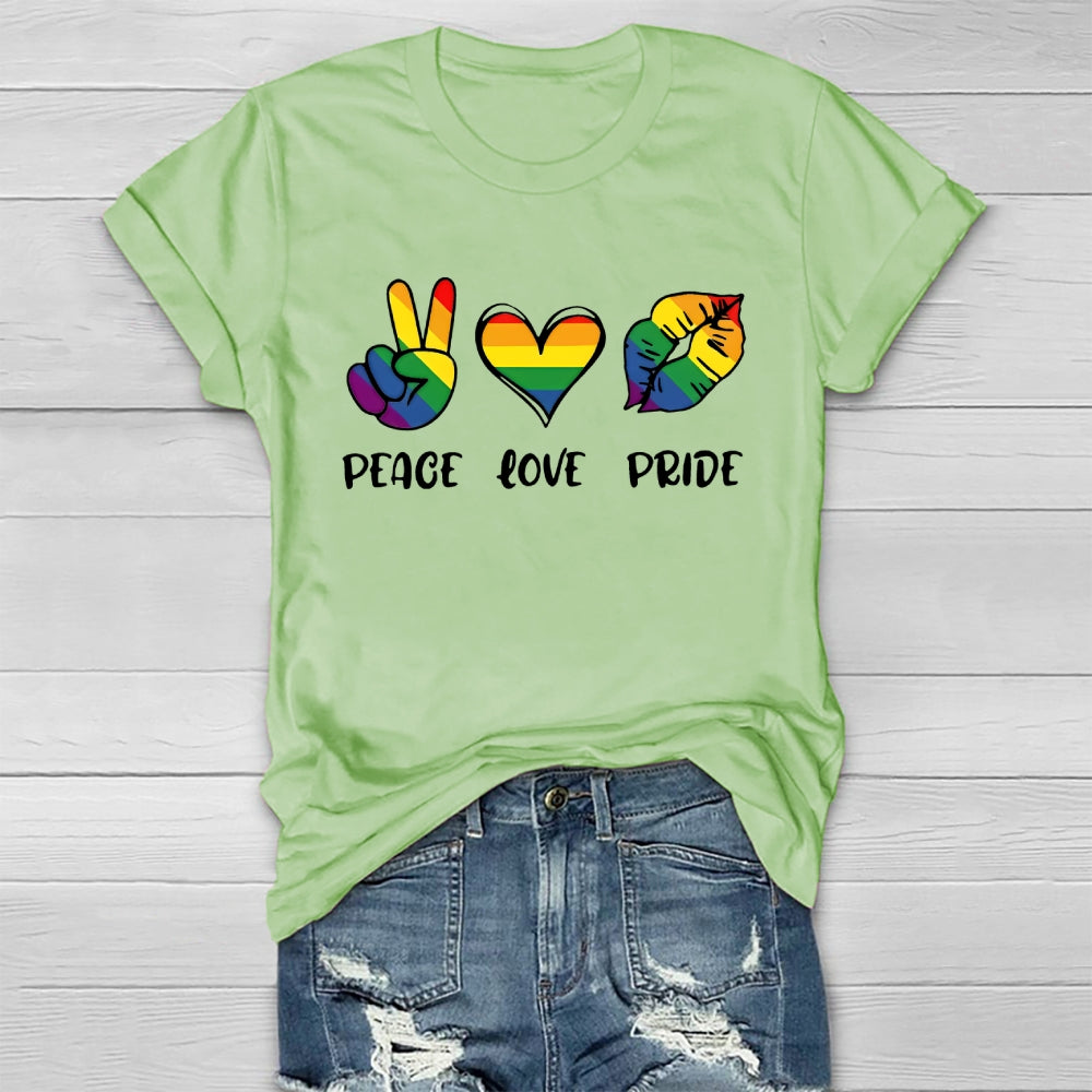 Peace Love Pride Healthwear T-shirt