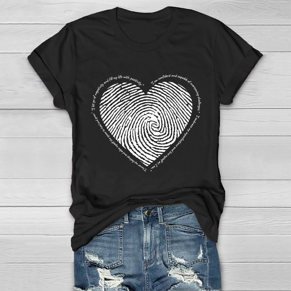I Let Go Of Negativity And Fill My Life With Positivity Healthwear T-shirt