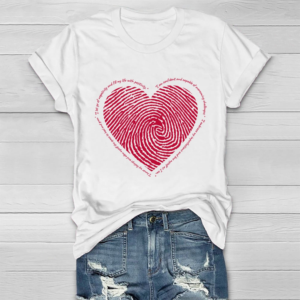 I Let Go Of Negativity And Fill My Life With Positivity Healthwear T-shirt