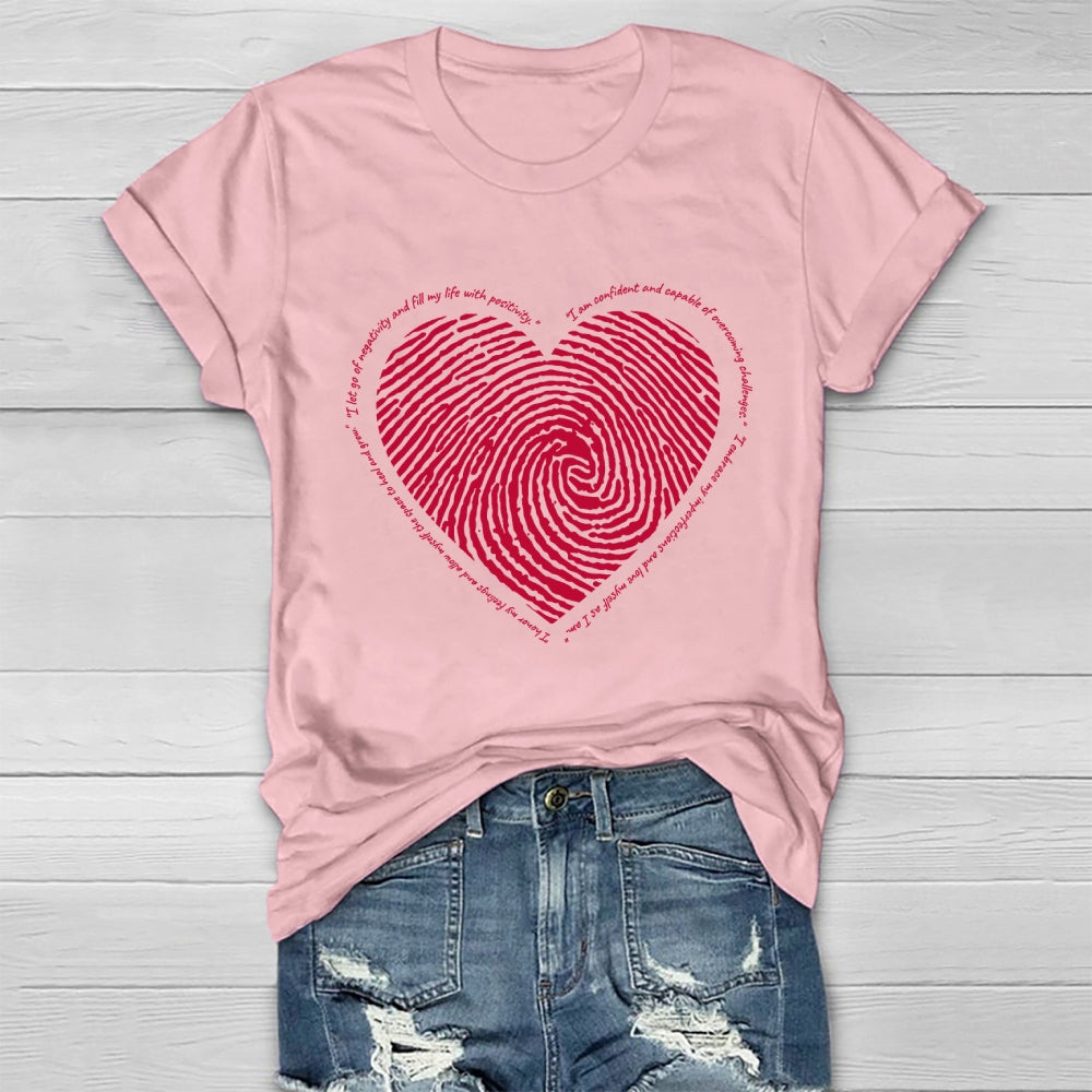 I Let Go Of Negativity And Fill My Life With Positivity Healthwear T-shirt
