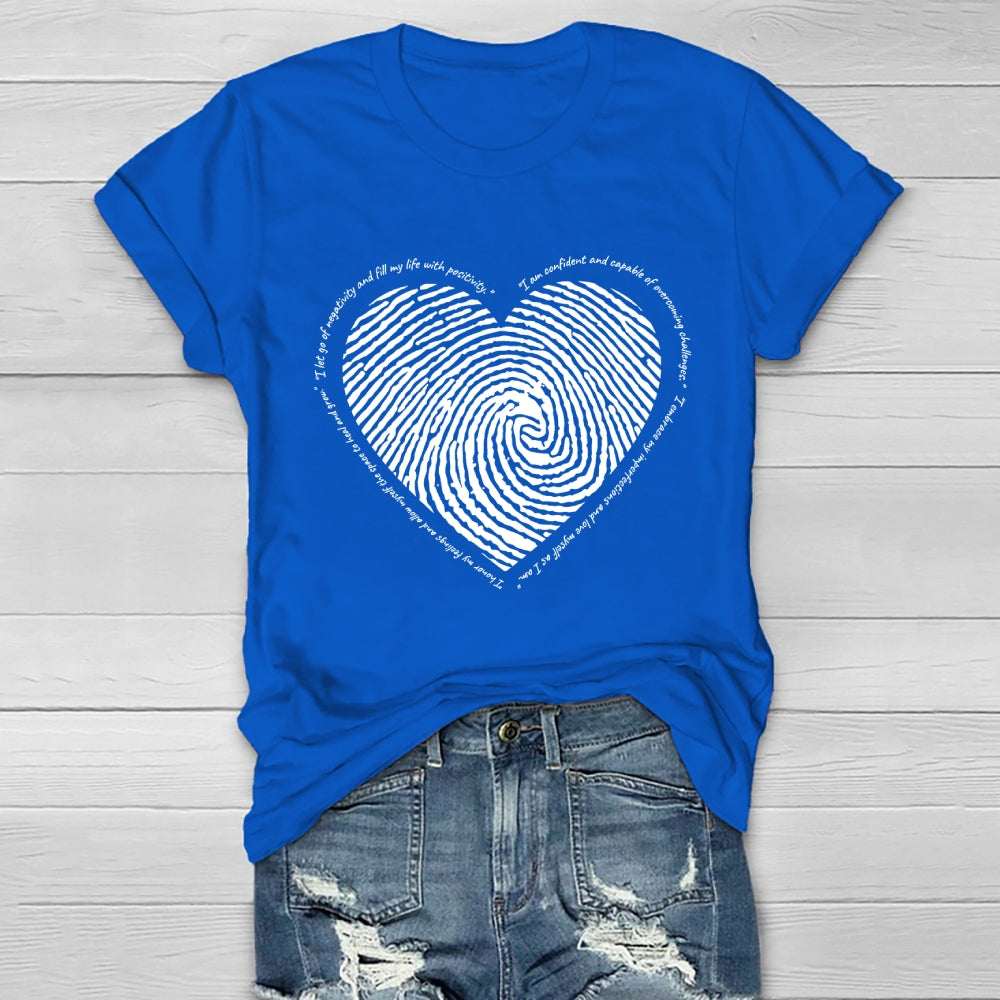 I Let Go Of Negativity And Fill My Life With Positivity Healthwear T-shirt