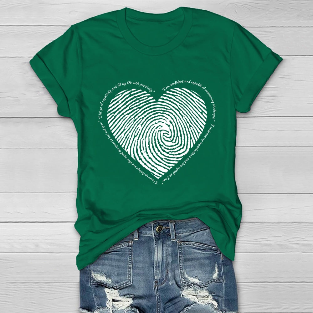 I Let Go Of Negativity And Fill My Life With Positivity Healthwear T-shirt