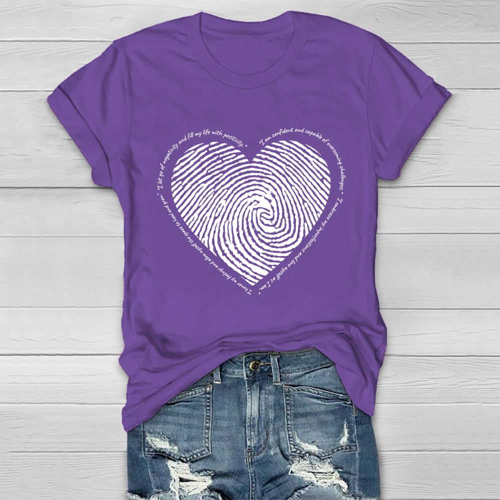 I Let Go Of Negativity And Fill My Life With Positivity Healthwear T-shirt