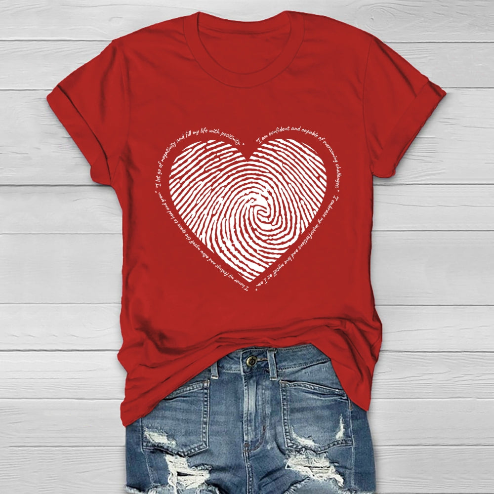 I Let Go Of Negativity And Fill My Life With Positivity Healthwear T-shirt