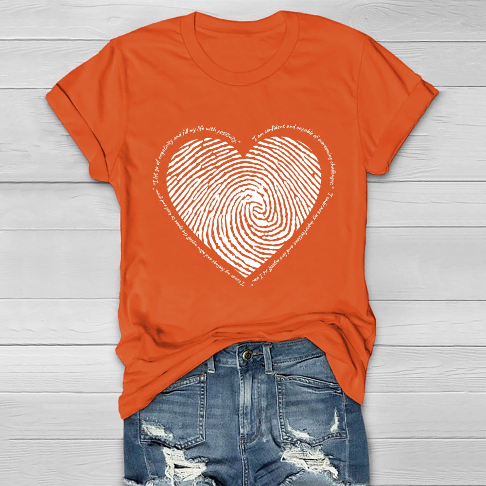 I Let Go Of Negativity And Fill My Life With Positivity Healthwear T-shirt