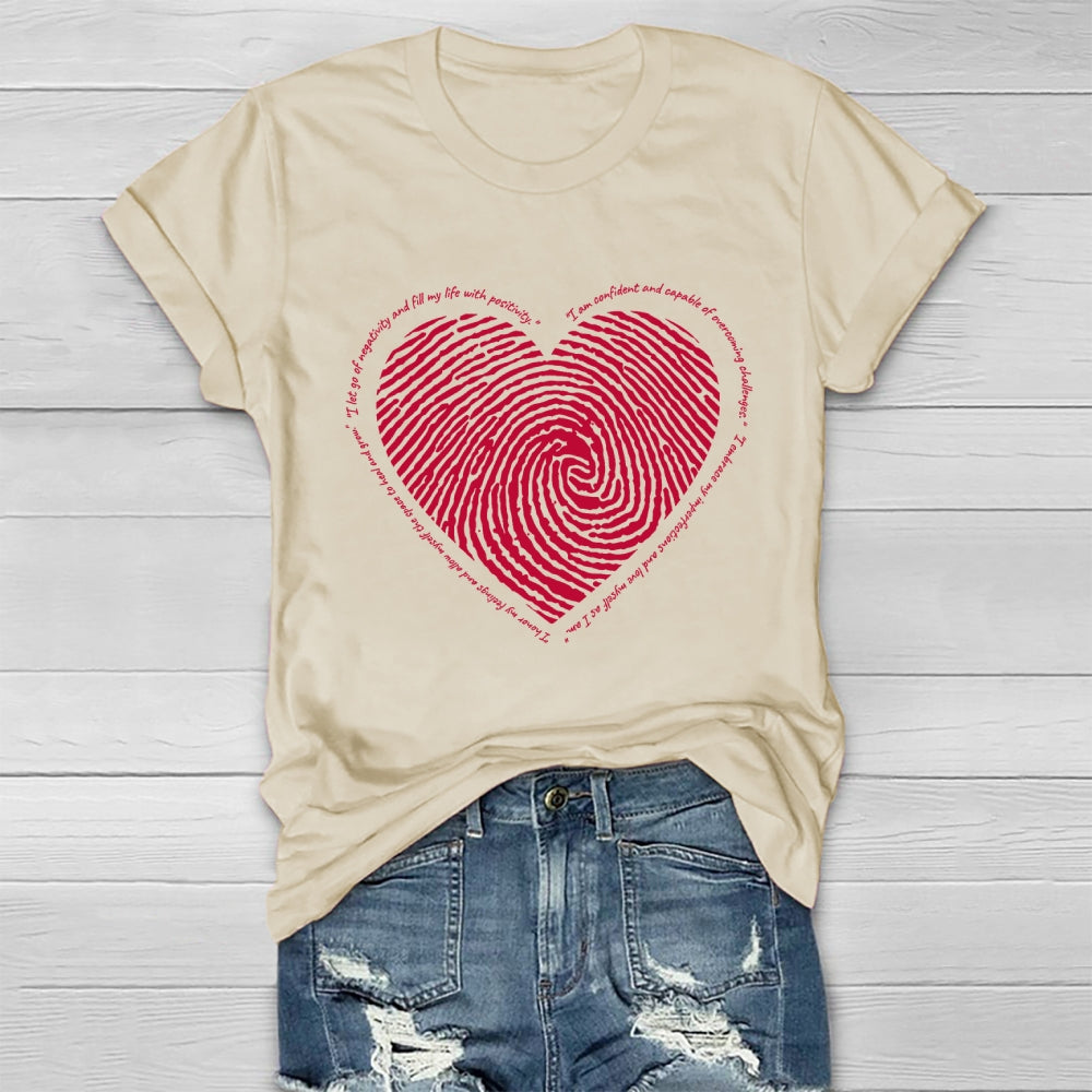 I Let Go Of Negativity And Fill My Life With Positivity Healthwear T-shirt
