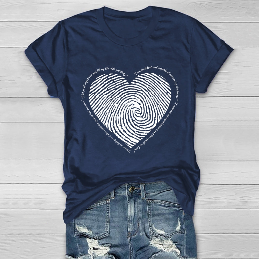 I Let Go Of Negativity And Fill My Life With Positivity Healthwear T-shirt