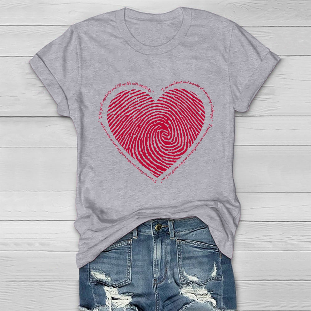 I Let Go Of Negativity And Fill My Life With Positivity Healthwear T-shirt