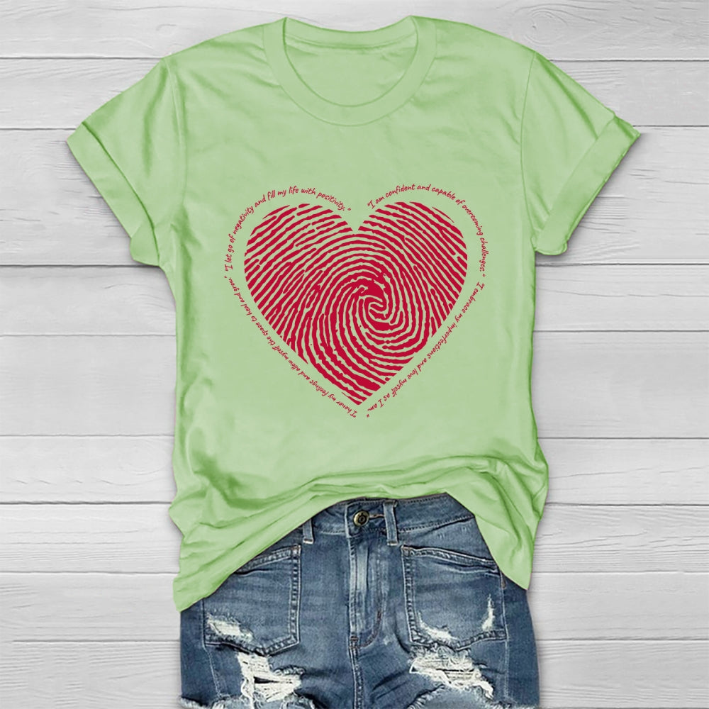 I Let Go Of Negativity And Fill My Life With Positivity Healthwear T-shirt