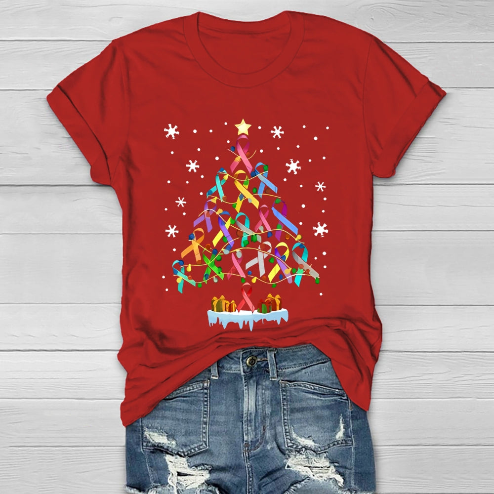 Colorful Ribbons Christmas Healthwear T-shirt