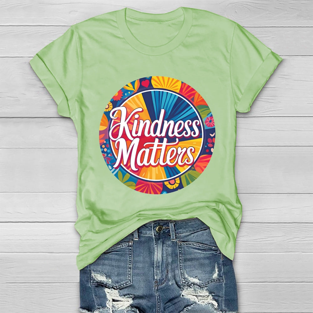 Kindness Matters Flowers Healthwear T-shirt