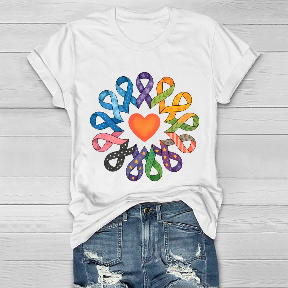 Colorful Ribbon Love Healthwear T-shirt