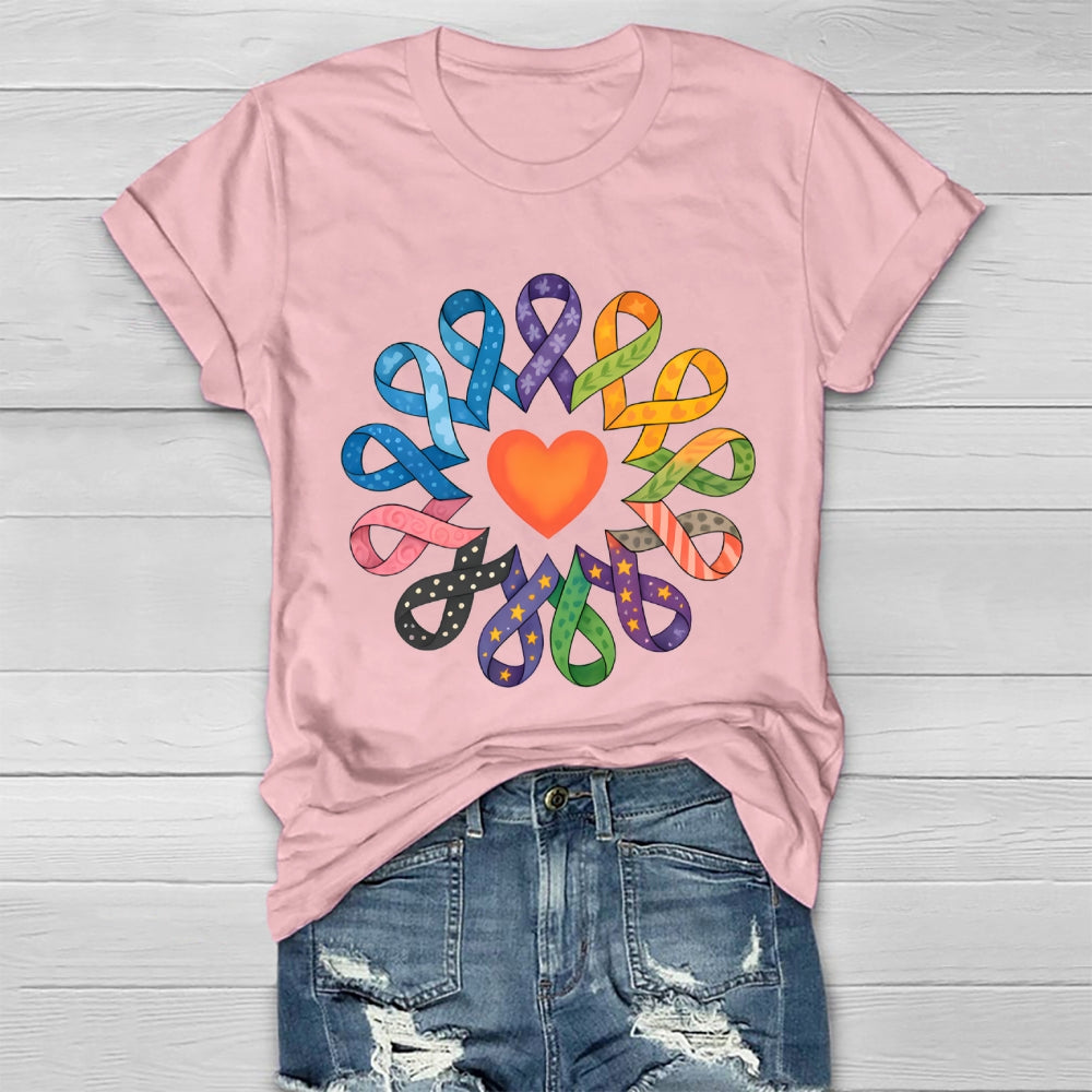 Colorful Ribbon Love Healthwear T-shirt