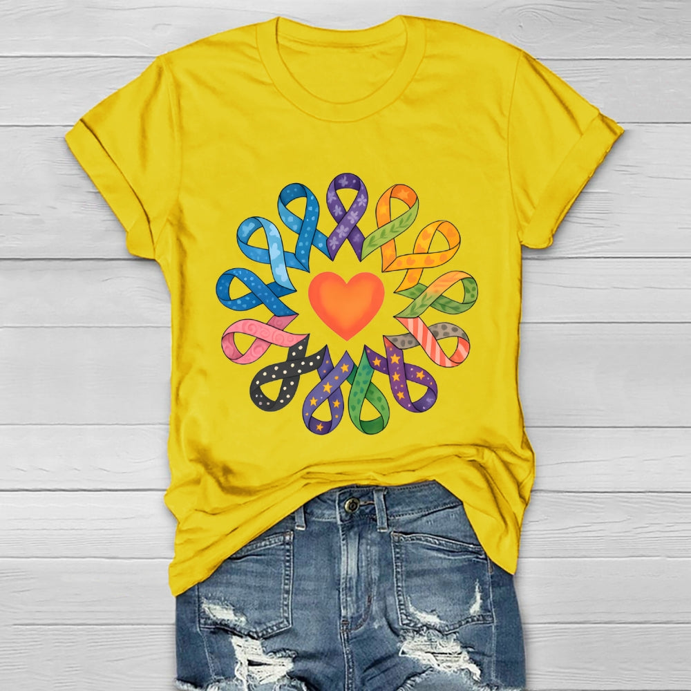 Colorful Ribbon Love Healthwear T-shirt