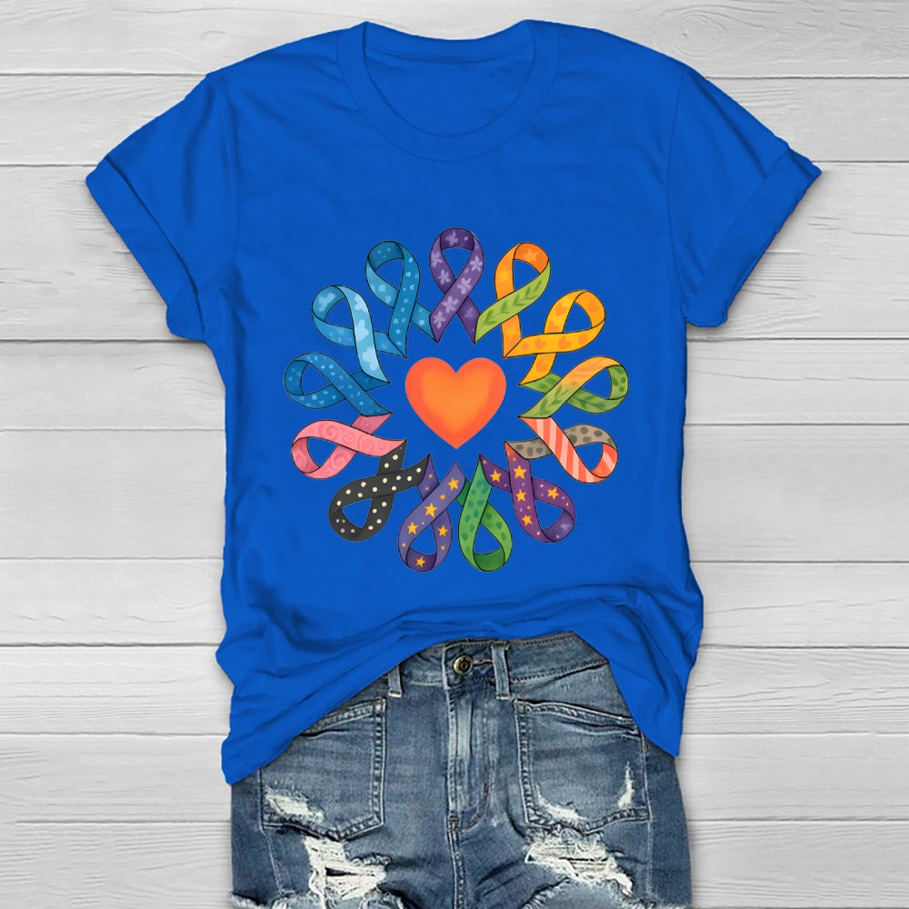 Colorful Ribbon Love Healthwear T-shirt