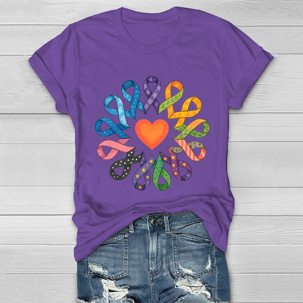 Colorful Ribbon Love Healthwear T-shirt