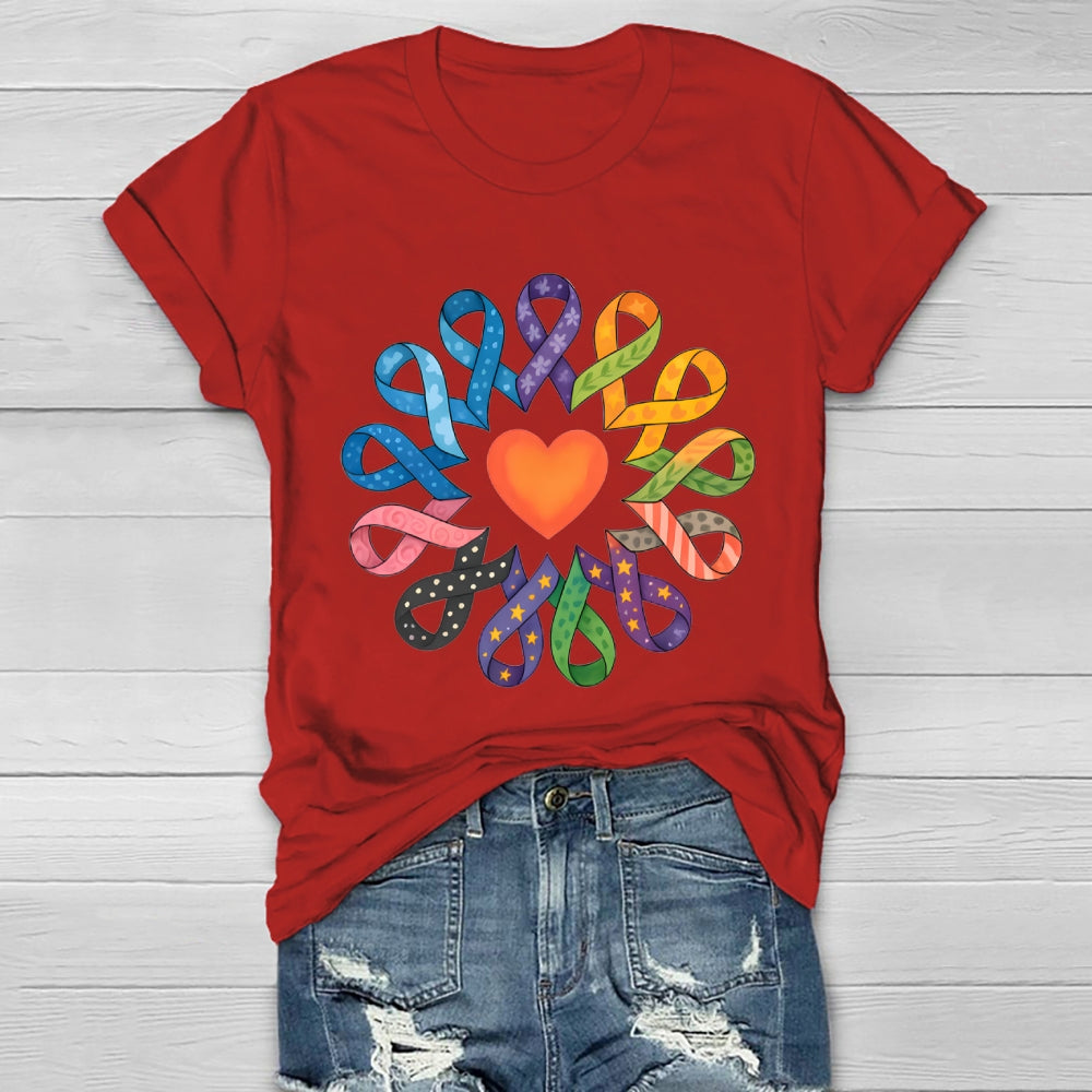 Colorful Ribbon Love Healthwear T-shirt